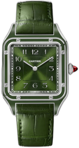 Cartier Santos-Dumont watch Large hand-wound movement platinum leather - WGSA0096 Watch Ref. WGSA0096