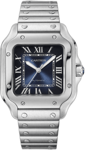 Santos Santos De Cartier Medium Automatic Steel Interchangeable Metal And Leathers Bracelets - WSSA0063 by Cartier — WSSA0063
