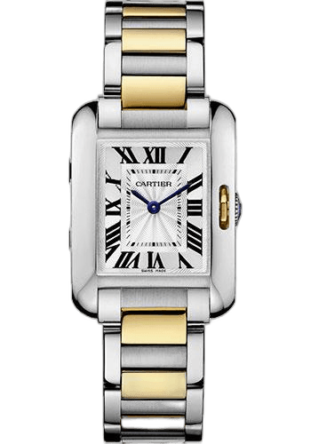 Tank Anglaise Watch - 30.2 x 22.7 mm Steel Case - Silver Dial - Yellow Gold And Steel Bracelet - W5310046 22.7mm & Yellow Gold Silver Dial Cartier Ref. W5310046