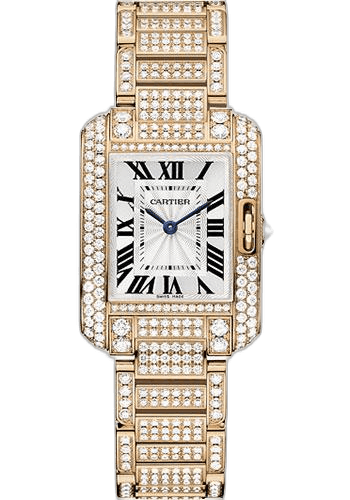 Tank Anglaise Watch - Small Pink Gold Diamond Case - Diamond Bracelet - HPI00558 Rose Gold Cartier Ref. HPI00558