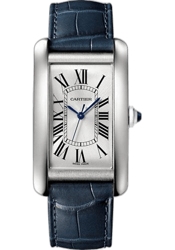 Tank Américaine Tank Americaine Watch - 45.10 mm Steel Case - Navy Blue Alligator Strap - WSTA0018 45.1mm Cartier Ref. WSTA0018