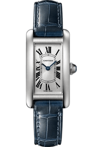 Tank Américaine Tank Americaine Watch - 34.80 mm Steel Case - Navy Blue Alligator Strap - WSTA0016 34.8mm Cartier Ref. WSTA0016