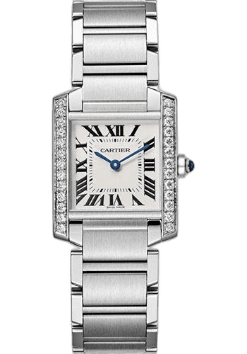 Cartier Tank Française Tank Francaise Watch - 30 mm Steel Diamond Case - W4TA0009 30mm Watch