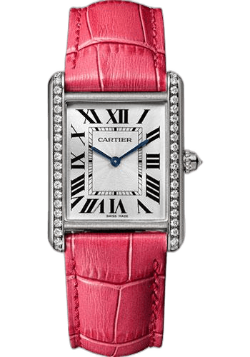 Tank Louis Cartier Watch - 33.7 mm White Gold Case - Pink Fuschia Alligator Strap - WJTA0015 33.7mm — Cartier Ref. WJTA0015