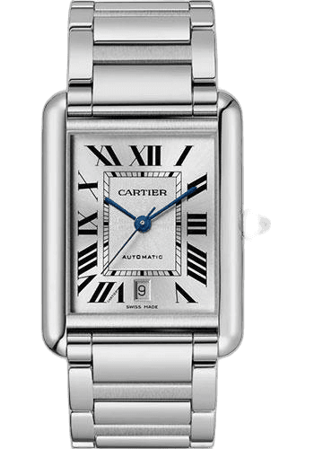 Cartier 41mm Tank Must Watch - 41 mm x 31 mm Steel Case - Silvered Dial - Bracelet - WSTA0053 — Ref. WSTA0053