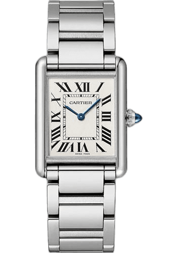 Tank Must Watch - 33.7 mm x 25.5 mm Steel Case - Silvered Dial - Interchangeable Bracelet - WSTA0052 · Cartier 33.7mm — WSTA0052