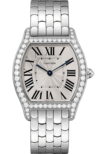 Cartier Tortue Watch - 39 mm White Gold Diamond Case - WA501013 39mm Timepiece [WA501013