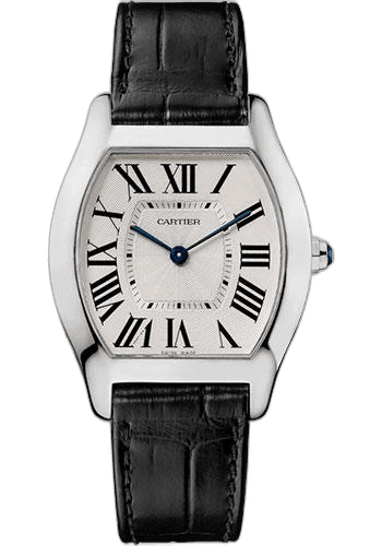 Cartier Tortue Watch - 39 mm White Gold Case - Black Alligator Strap - W1556363 39mm (W1556363