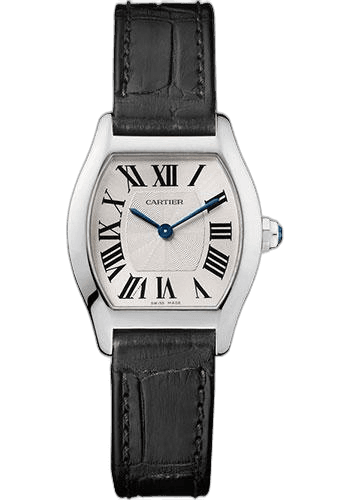 Cartier 30mm Tortue Watch - 30 mm White Gold Case - Black Alligator Strap - W1556361 — Ref. W1556361