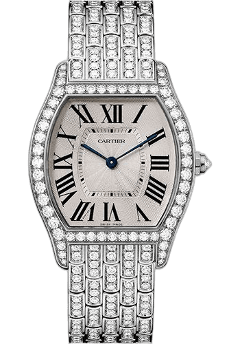 Cartier Tortue Watch - 39 mm White Gold Diamond Case - Diamond Bracelet - HPI00779 39mm (HPI00779