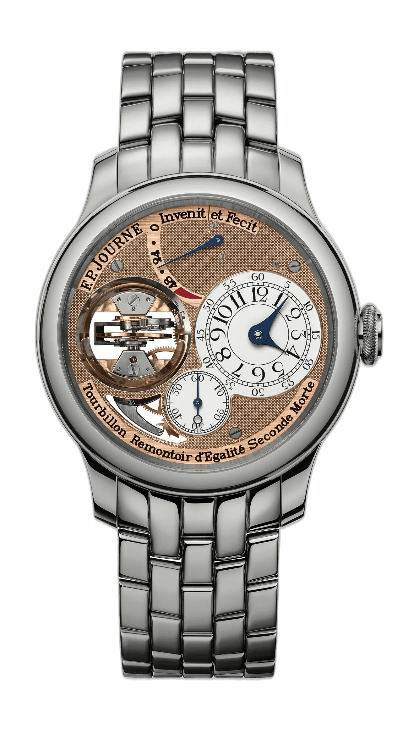 F.P.Journe Tourbillon Souverain Platinum — Enamel & Gold Clou de Paris Engraved Dial | Ref. 1519