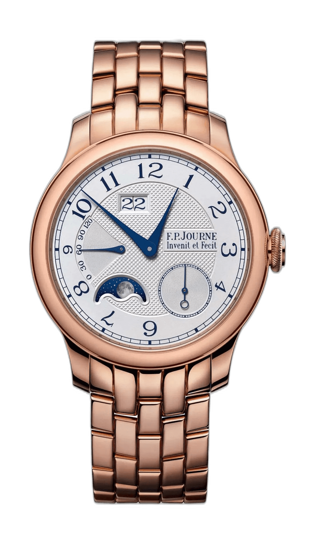 F.P.Journe Automatique Lune 18K 6N Gold 42mm — Guilloché Silver Dial | Ref. 1300.3