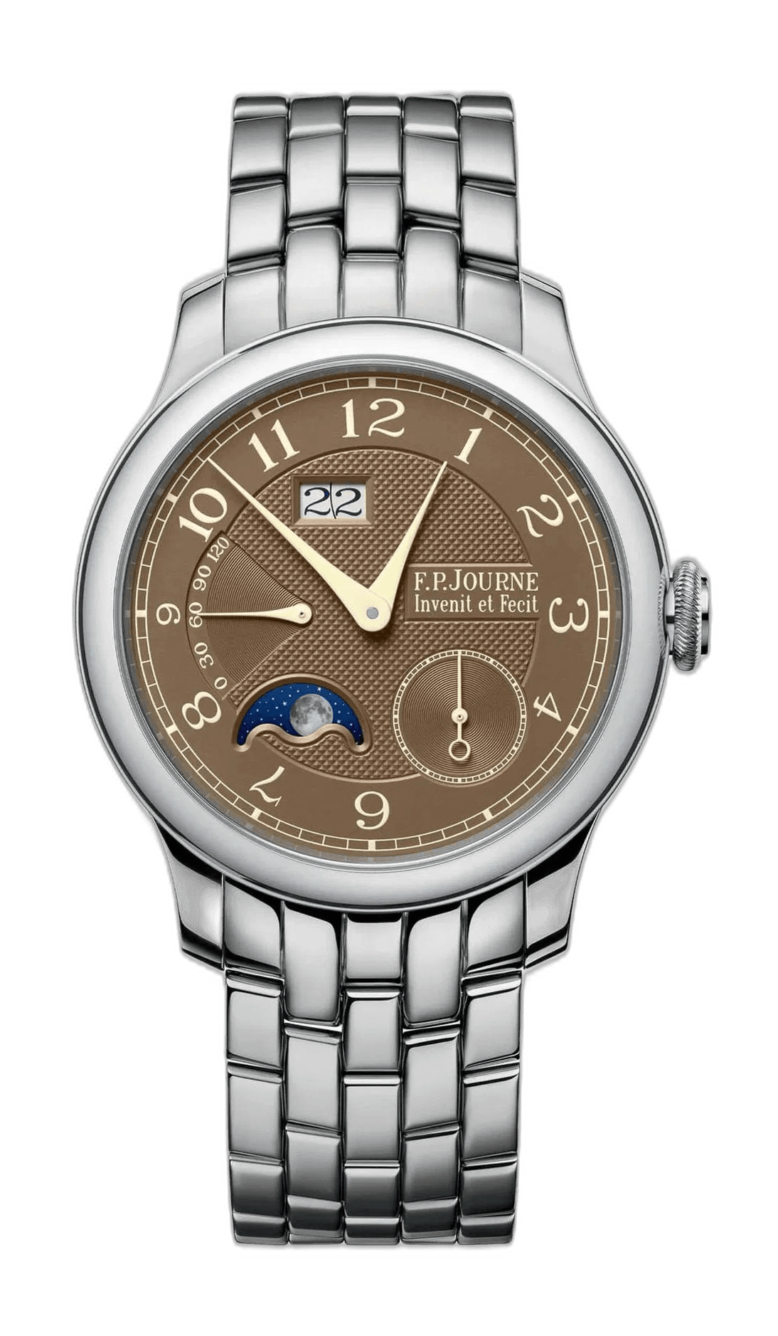 F.P.Journe Automatique Lune Platinum — Guilloché Havana Brown Dial | Ref. 1300.3