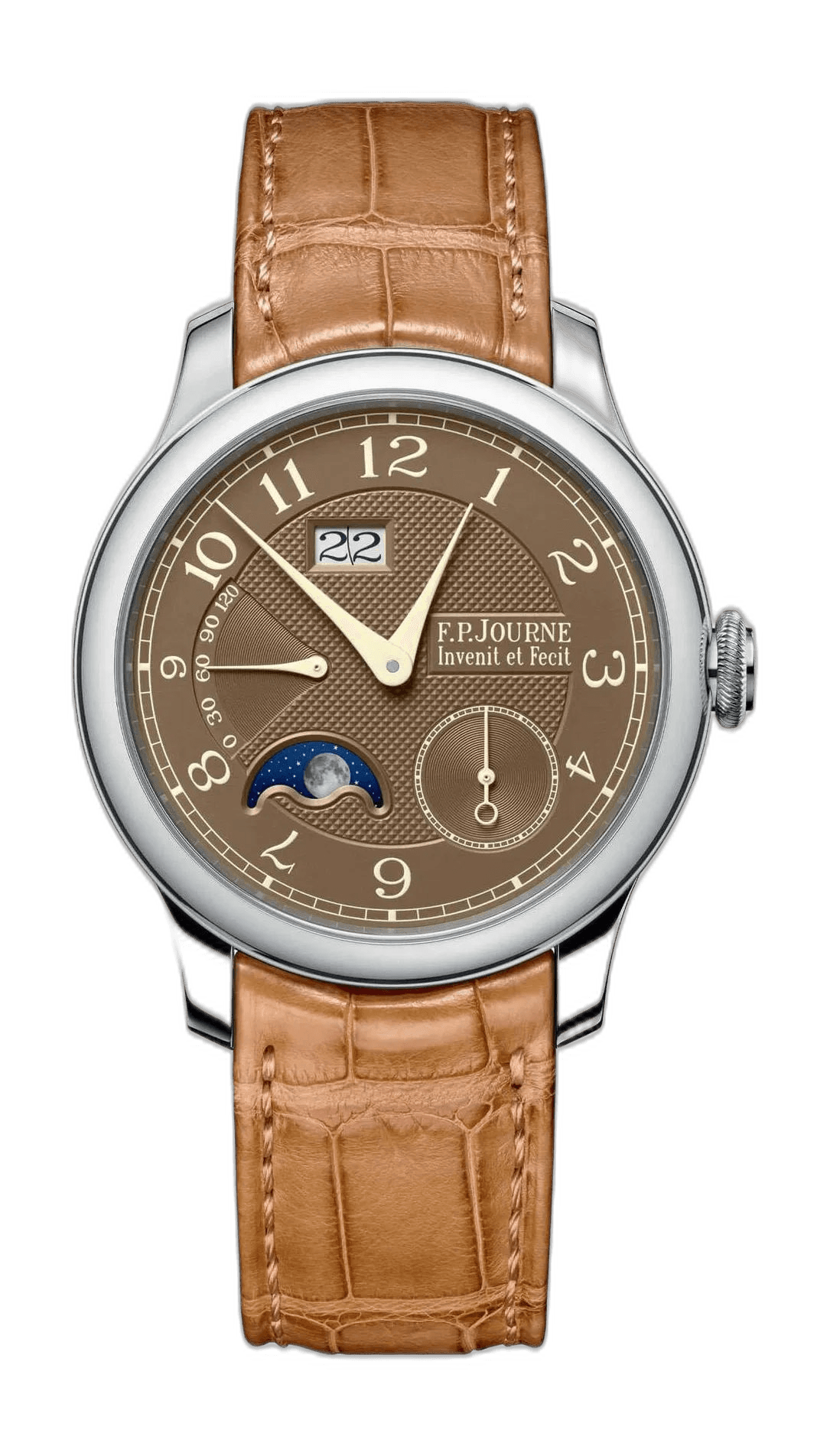 F.P.Journe Automatique Lune Havana Platinum — Guilloché Brown Dial | Ref. 1300.3