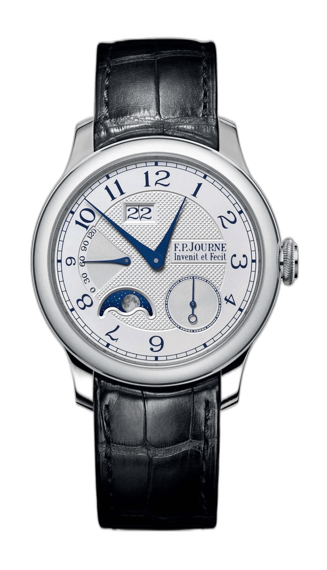 F.P.Journe Automatique Lune Platinum — Guilloché Silver Dial | Ref. 1300.3