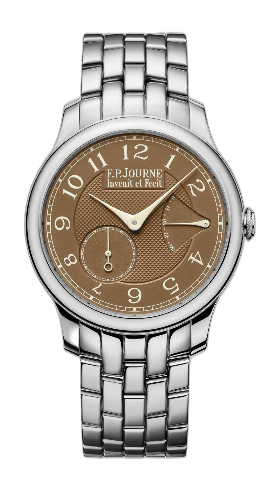 F.P.Journe Chronomètre Souverain Platinum — Havana Brown Dial, Integrated Bracelet | Ref. 1304