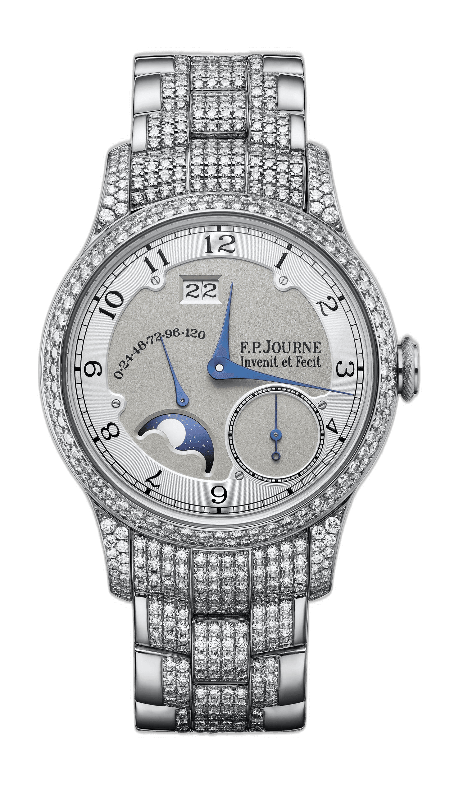 F.P.Journe Divine 36mm Platinum — Grey Dial Set with Diamonds | Ref. 1300.3
