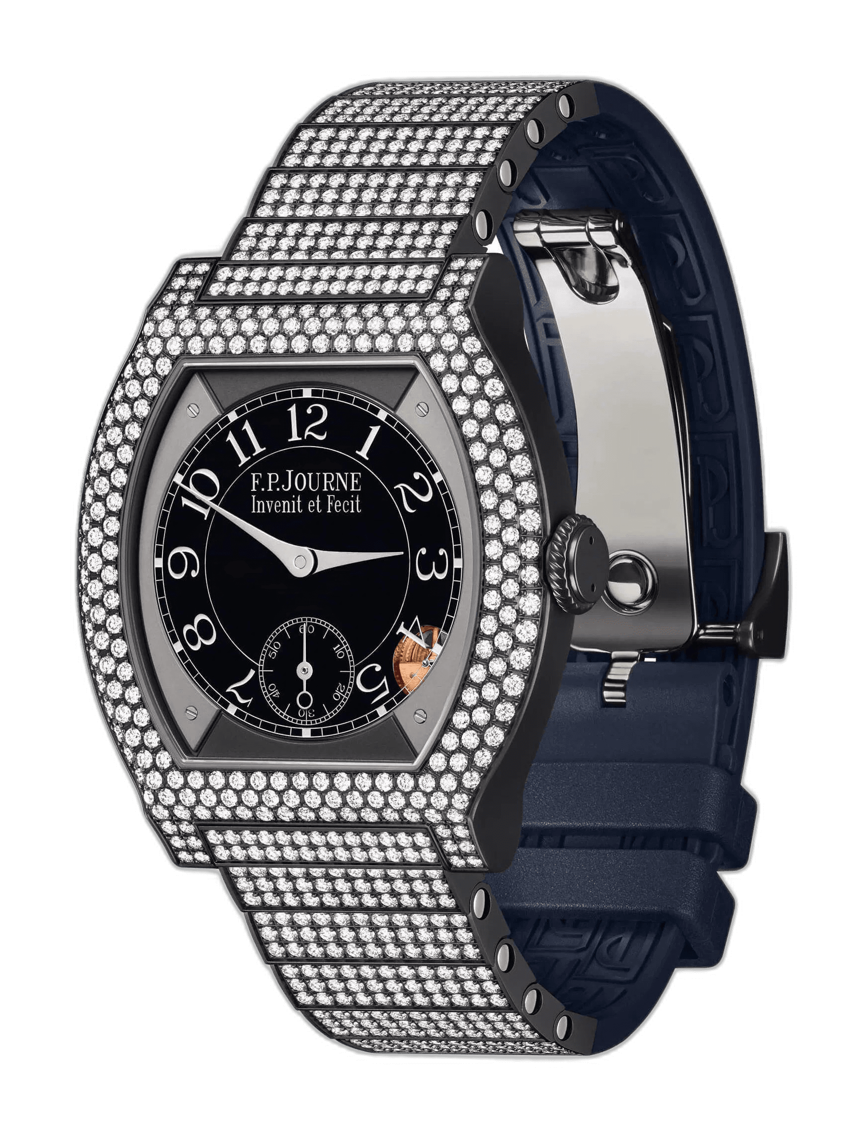 F.P.Journe Élégante 40 Titanium — Black Sapphire Dial, Diamond Bracelet | Ref. 1210