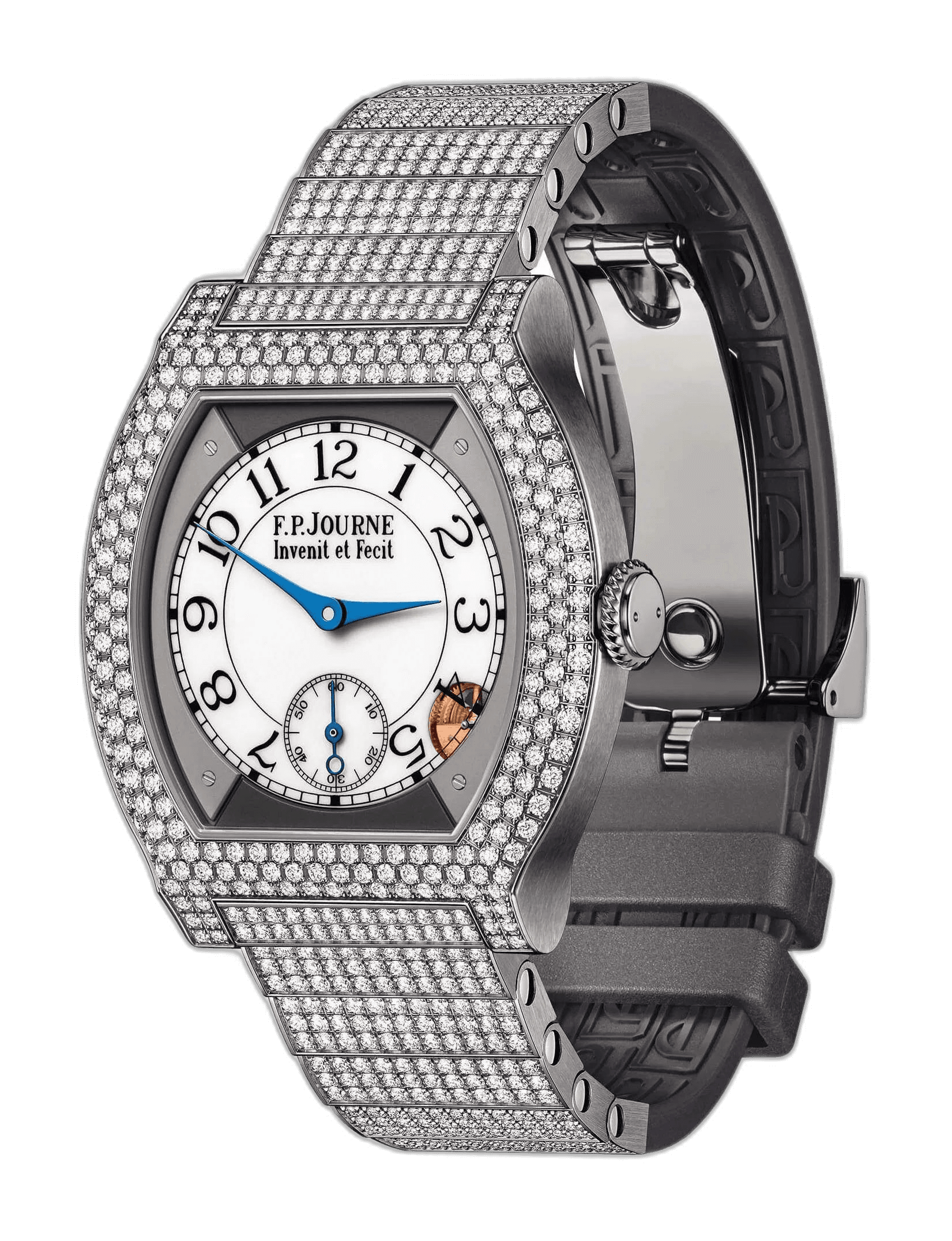 F.P.Journe Élégante 40 Titanium — Sapphire White Dial with Diamond Bracelet | Ref. 1210