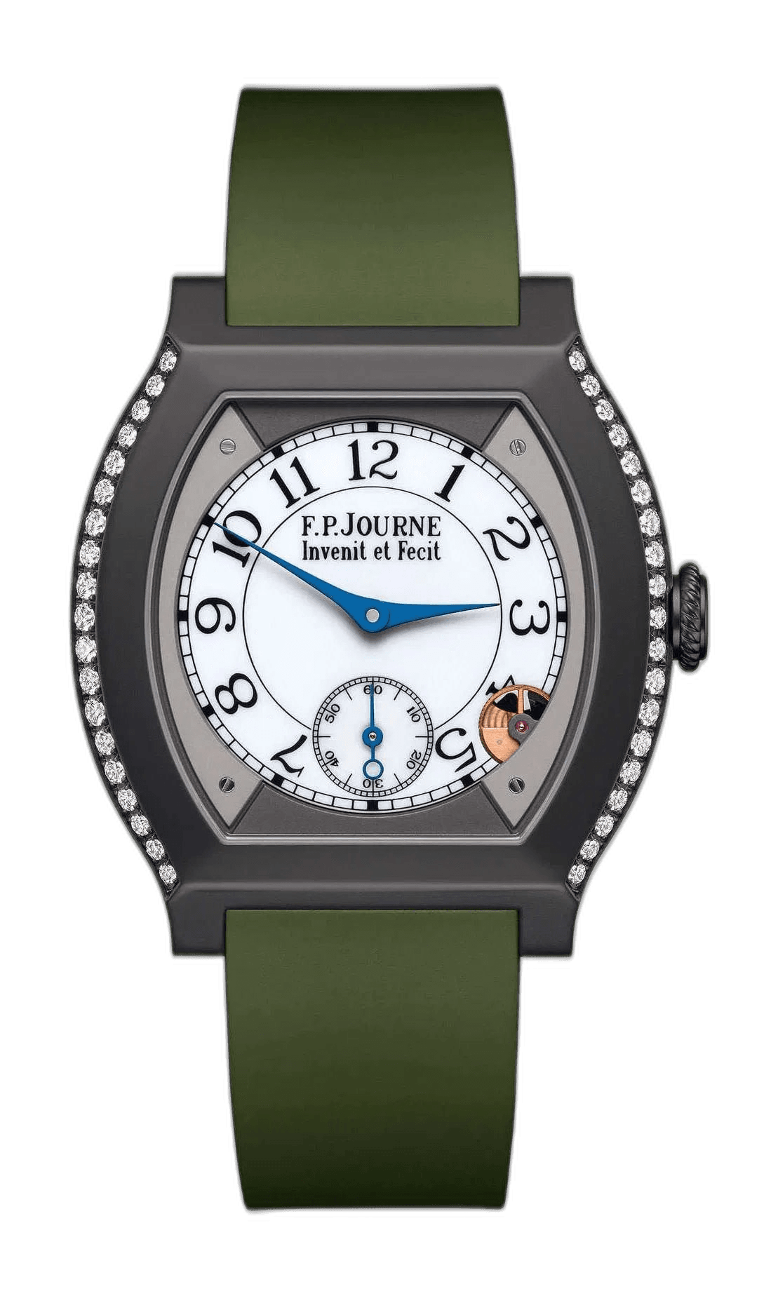 F.P.Journe Élégante Titanium — Sapphire White Dial with Diamond Pavé | Ref. Calibre 1210