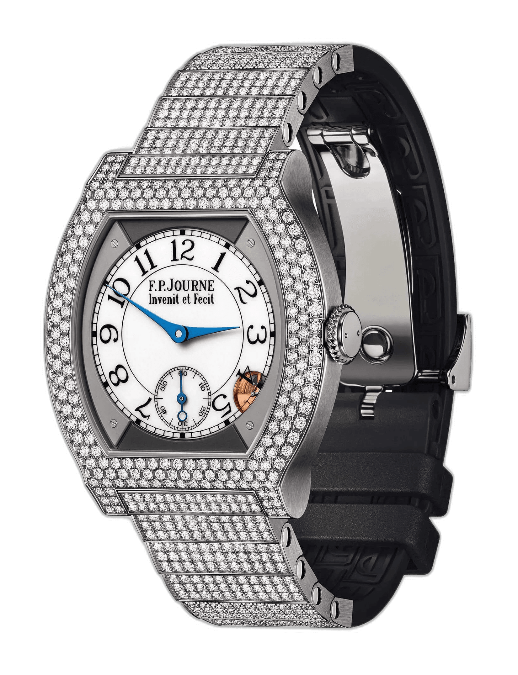 F.P.Journe Élégante 40 Titanium — White Sapphire Dial, Diamond-Set Bracelet | Ref. 1210