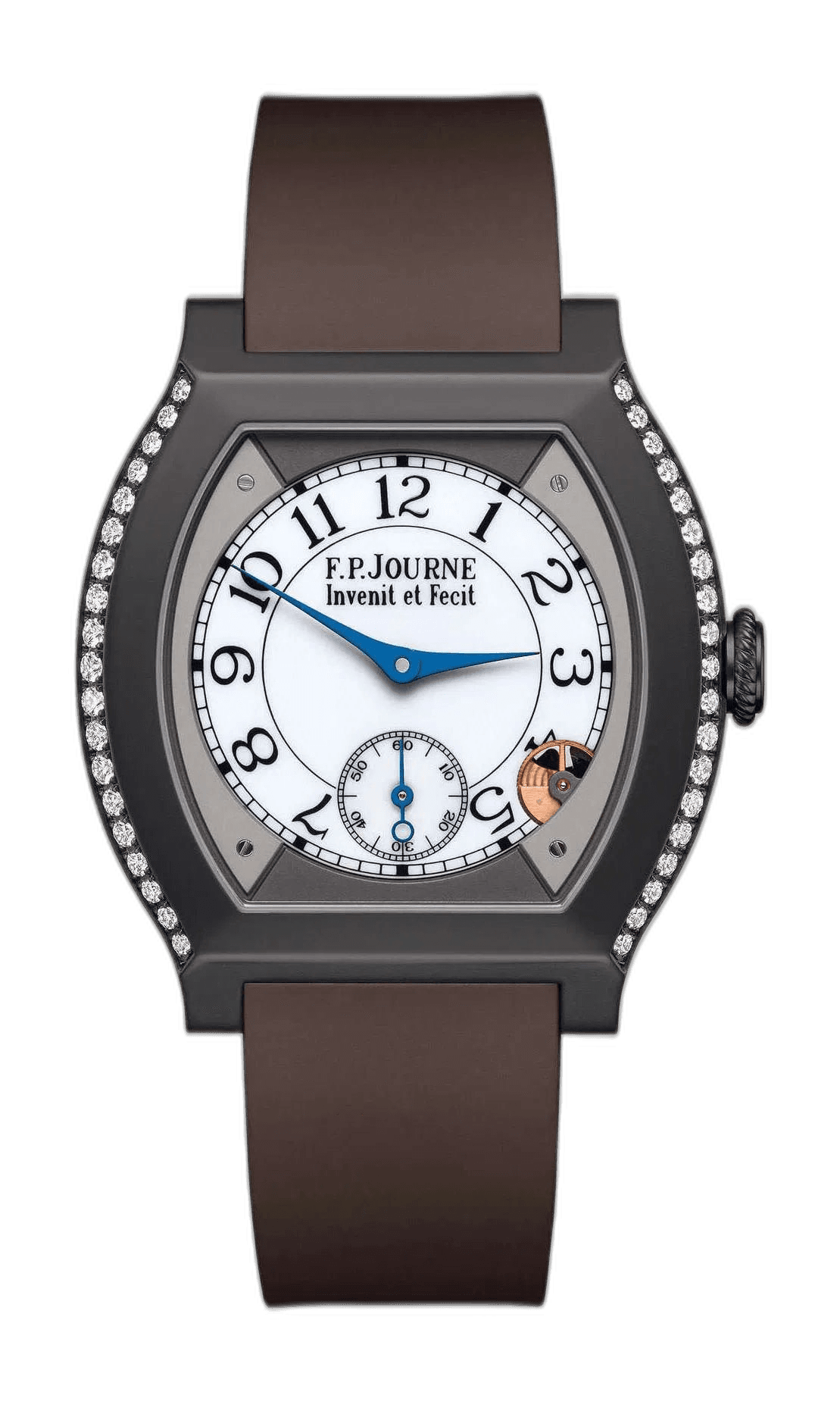 F.P.Journe Élégante 40 Titalyt — White Sapphire Dial with 2 Diamond Rows | Ref. 1210