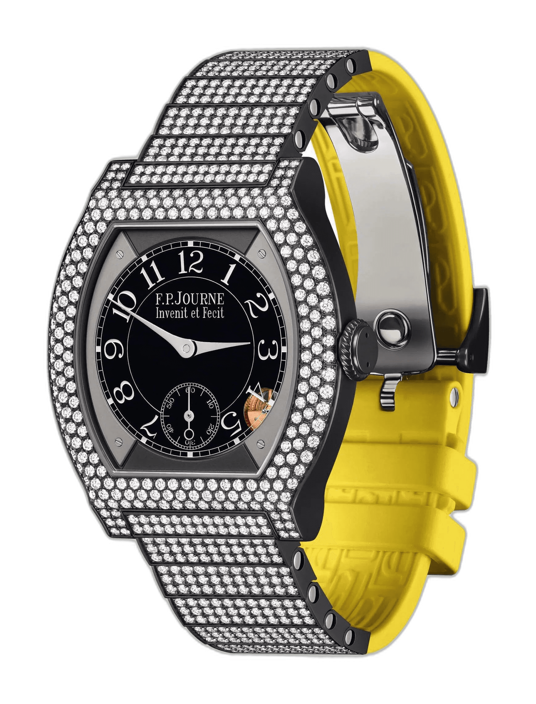 F.P.Journe Élégante 40 Titanium — Diamond-Set Black Sapphire Dial with Set Bracelet | Ref. 1210