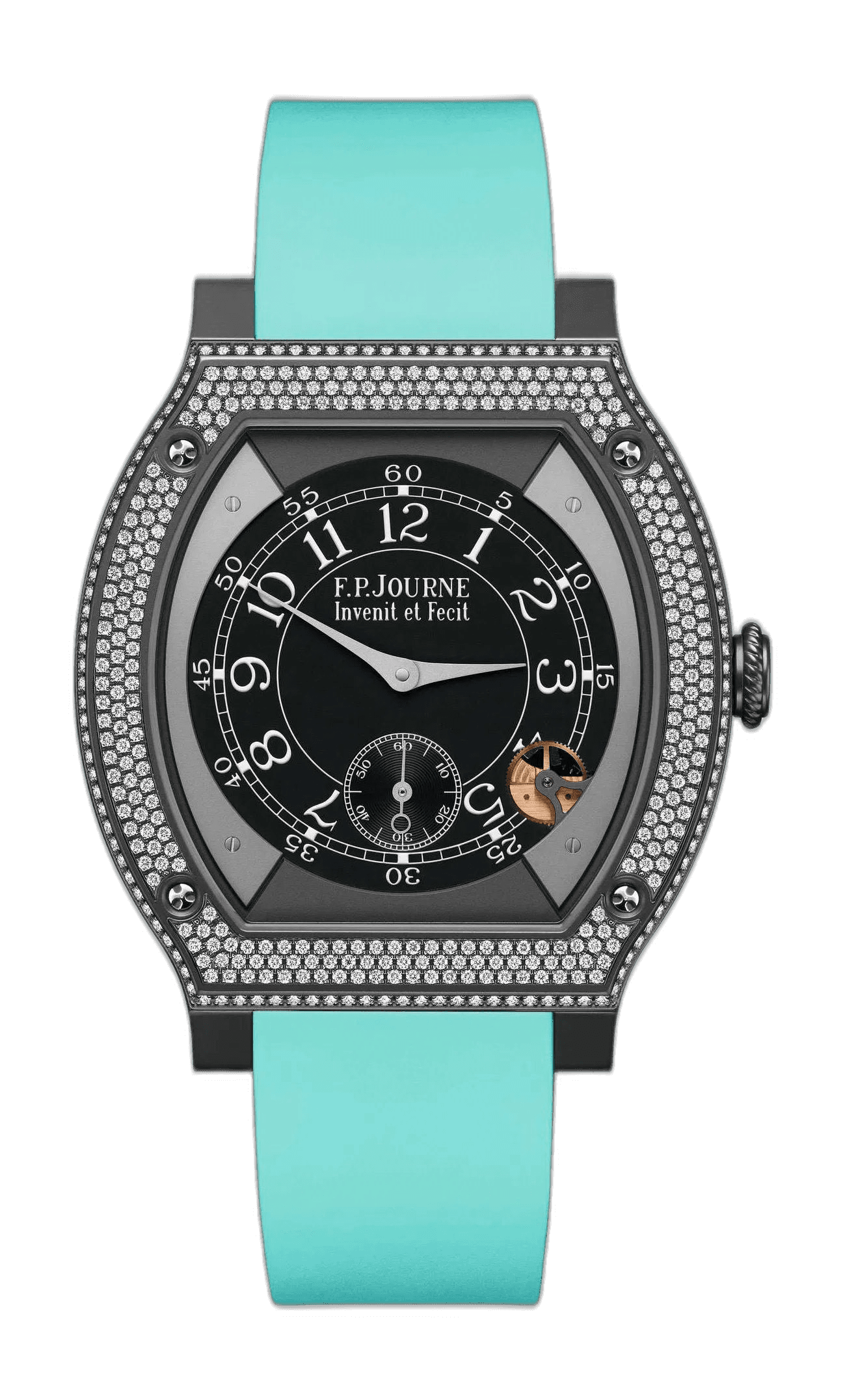 F.P.Journe Élégante 48 Titanium — Black Sapphire Dial with Diamonds | Ref. 1210