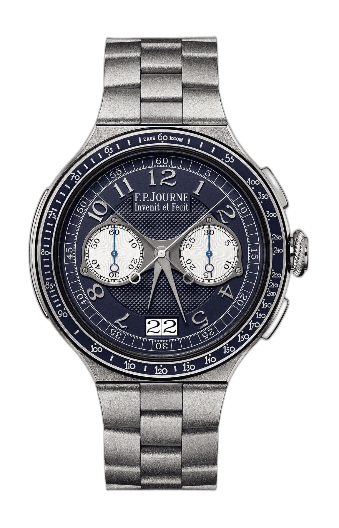 F.P.Journe LineSport Chronographe Rattrapante Platinum — Blue Guilloché Dial | Ref. 1518