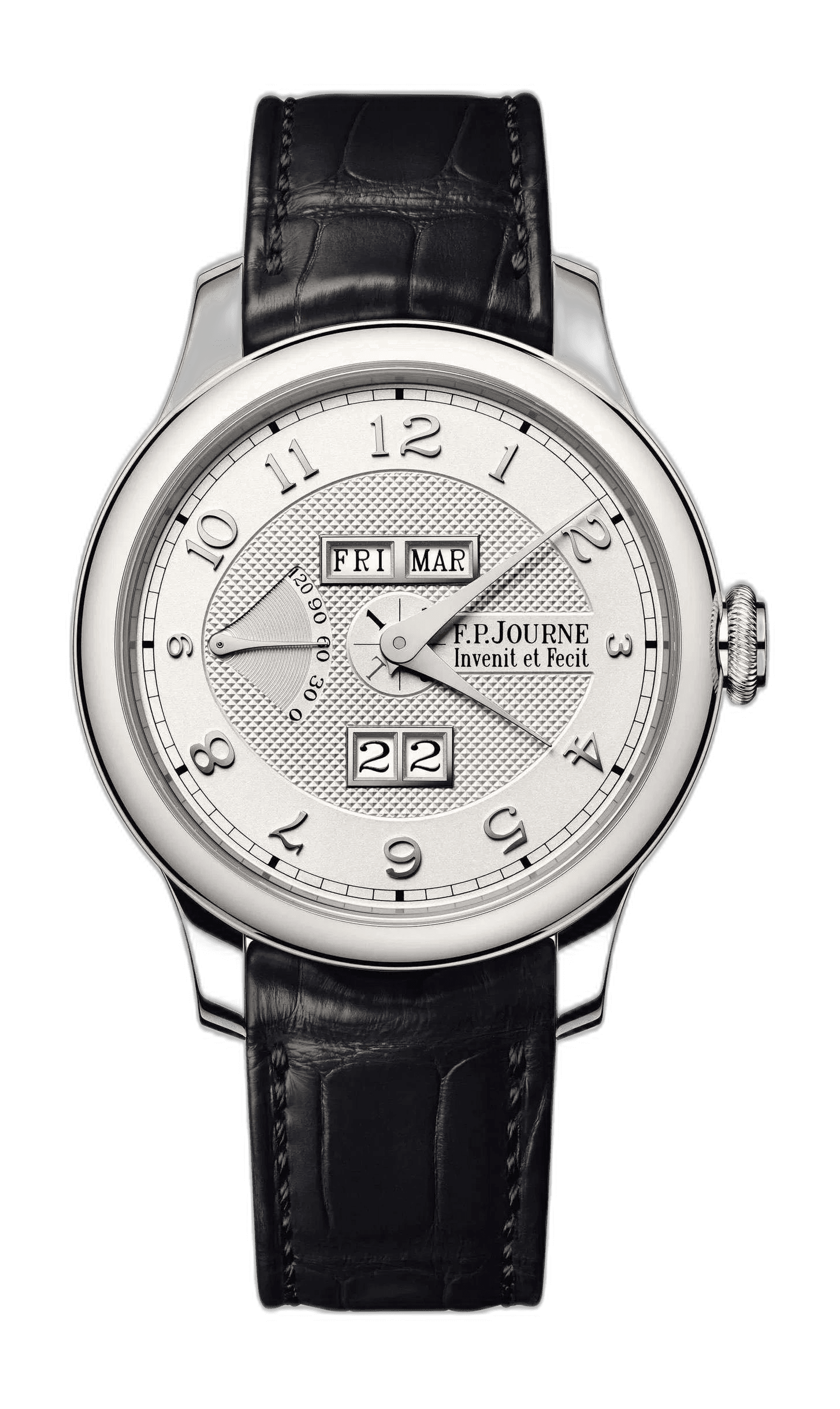 F.P.Journe Quantième Perpétuel Platinum — Silver Guilloche Dial, Perpetual Calendar | Ref. Cal. 1300.3