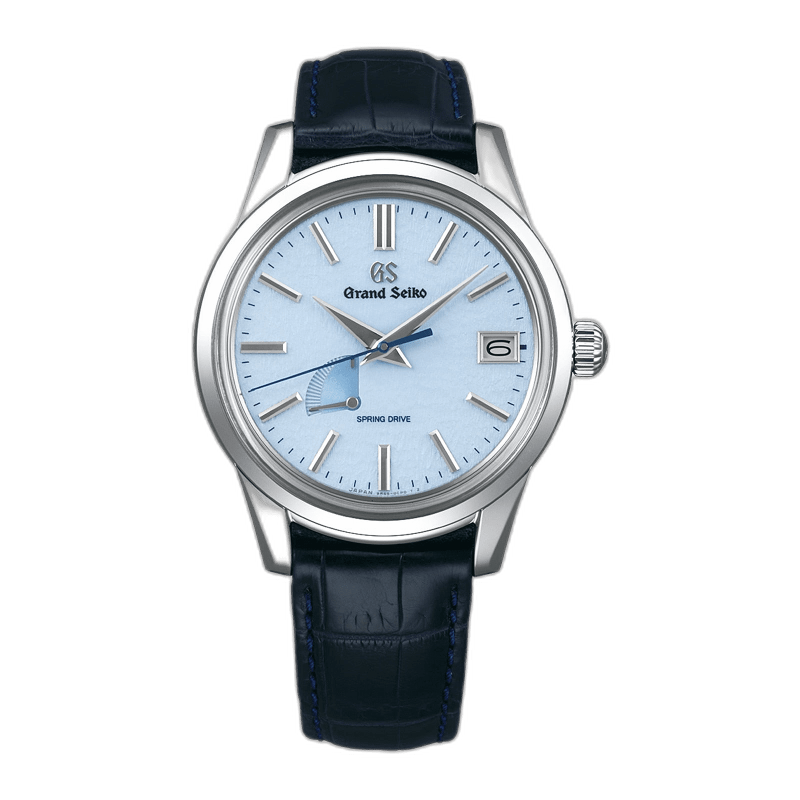 Grand Seiko Spring Drive Stainless Steel — Snowflake Pale Blue Textured | Ref. SBGA407