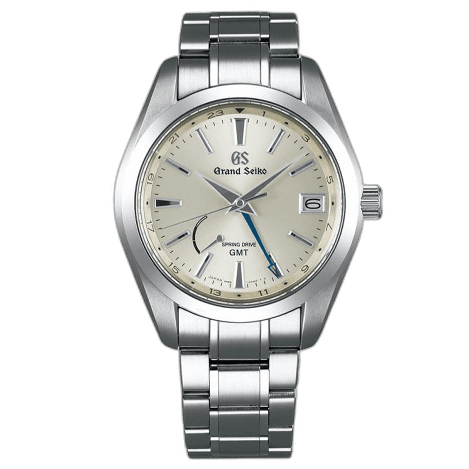 Grand Seiko Heritage Spring Drive Steel — Champagne Power Reserve GMT Dial | Ref. SBGE205