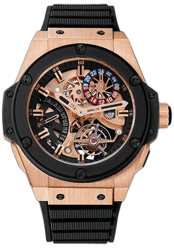 Hublot 48mm Gold Skeleton Dial Big Bang King Power Tourbillon GMT Watch-706.OM.1180.RX Watch Ref. 706.OM.1180.RX