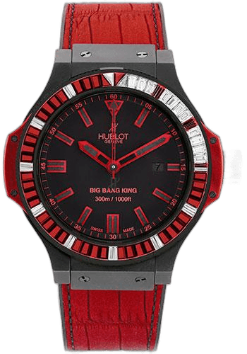 Big Bang King All Black Red Carat Watch-322.CI.1130.GR.1942.ABR10 · Hublot 48mm Ceramic Diamond Black Dial — 322.CI.1130.GR.1942.ABR10