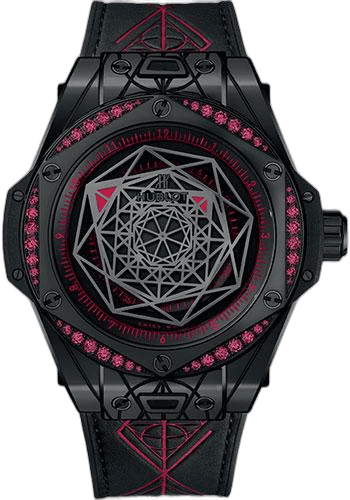 Hublot Big Bang Sang Bleu All Black Red Limited Edition of 100 Watch-465.CS.1119.VR.1202.MXM18 39mm Ceramic Ref. 465.CS.1119.VR.1202.MXM18