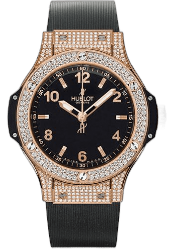 Big Bang 38 Gold Watch-361.PX.1280.RX.1704 · Hublot 38mm Diamond Black Dial — 361.PX.1280.RX.1704