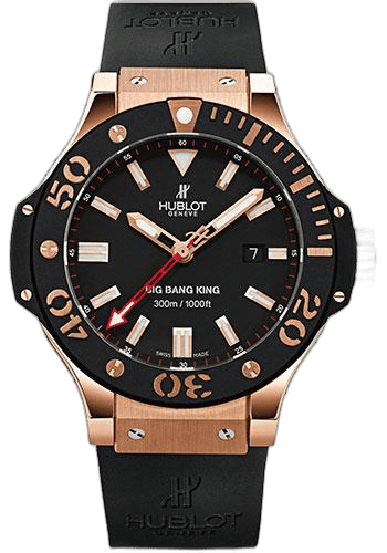 Hublot 48mm Black Dial Big Bang King Gold Watch-322.PM.100.RX — Ref. 322.PM.100.RX