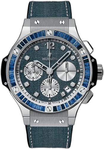 Hublot Big Bang Jeans Carat Limited Edition of 250 Watch-341.SX.2710.NR.1901.JEANS 41mm Steel Diamond Blue Dial