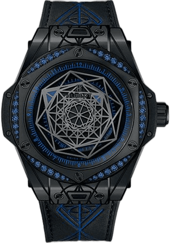 Hublot 39mm Ceramic Big Bang Sang Bleu All Black Blue Limited Edition of 100 Watch-465.CS.1119.VR.1201.MXM18 — Ref. 465.CS.1119.VR.1201.MXM18