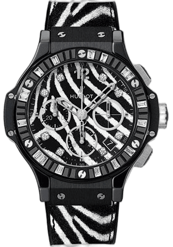Hublot 41mm Ceramic Diamond Black Dial Big Bang Black Zebra Bang Limited Edition of 250 Watch-341.CV.7517.VR.1975 — Ref. 341.CV.7517.VR.1975
