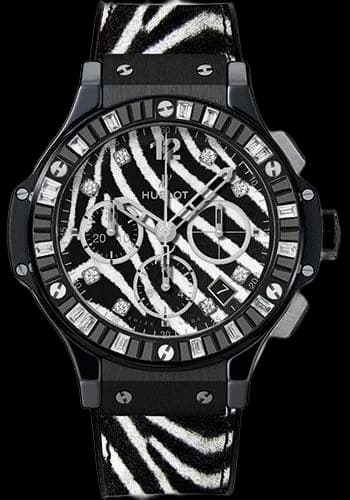 Hublot 41mm Ceramic Diamond Black Dial Big Bang Black Zebra Bang Limited Edition of 250 Watch-341.CV.7517.VR.1975 — Ref. 341.CV.7517.VR.1975