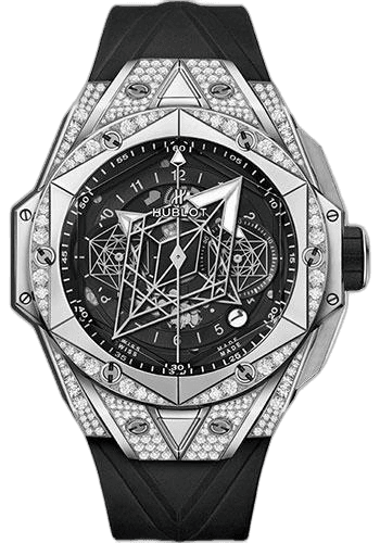 Hublot Big Bang Sang Bleu II Titanium Pave Watch - 45 mm - Black Dial-418.NX.1107.RX.1604.MXM20 45mm Pavé Black Dial