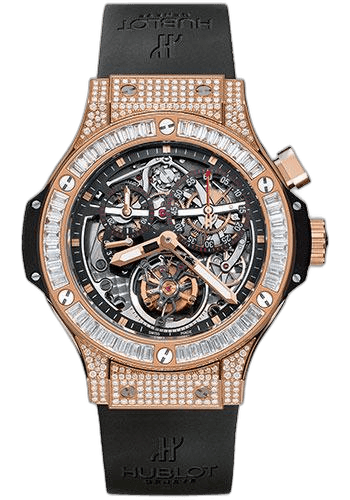 Big Bang Bigger Bang Tourbillon Watch-308.PX.130.RX.094 44mm Gold Diamond Black Dial by Hublot — 308.PX.130.RX.094