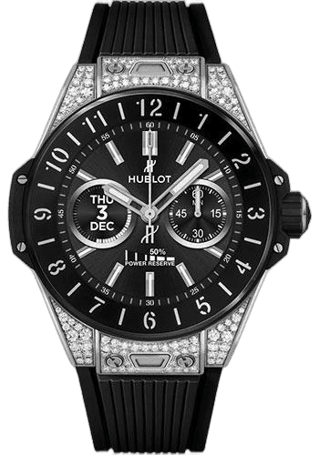 Hublot Big Bang e Titanium Diamonds Watch - 42 mm - Digital Hublot Dial - Black Rubber Strap-440.NX.1106.RX.1704 42mm Ref. 440.NX.1106.RX.1704