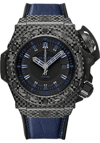 Big Bang King Power Oceanographic 4000 All Black Blue Limited Edition of 500 Watch-731.QX.1190.GR.ABB12 48mm Carbon Fiber Black Dial Hublot Ref. 731.QX.1190.GR.ABB12