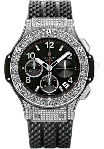 Hublot Big Bang Watch-341.SX.130.RX.174 41mm Steel Diamond Black Dial Timepiece [341.SX.130.RX.174