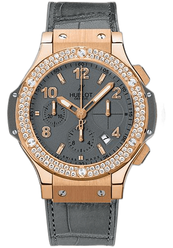 Hublot Big Bang Earl Gray Watch-341.PT.5010.LR.1104 41mm Gold Diamond Gray Dial