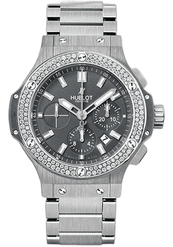 Big Bang Evolution Earl Gray Watch-301.ST.5020.ST.1104 44mm Steel Diamond Gray Dial · Hublot 301.ST.5020.ST.1104