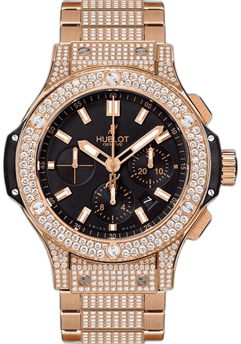 Hublot Big Bang Evolution Watch-301.PX.1180.PX.2704 44mm Gold Diamond Black Dial (301.PX.1180.PX.2704