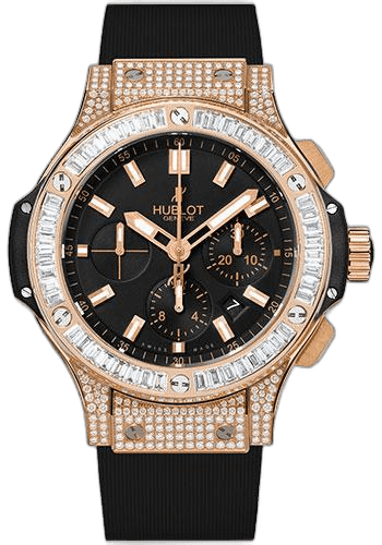 Hublot Big Bang Evolution Watch-301.PX.1180.RX.0904 44mm Gold Diamond Black Dial Timepiece [301.PX.1180.RX.0904